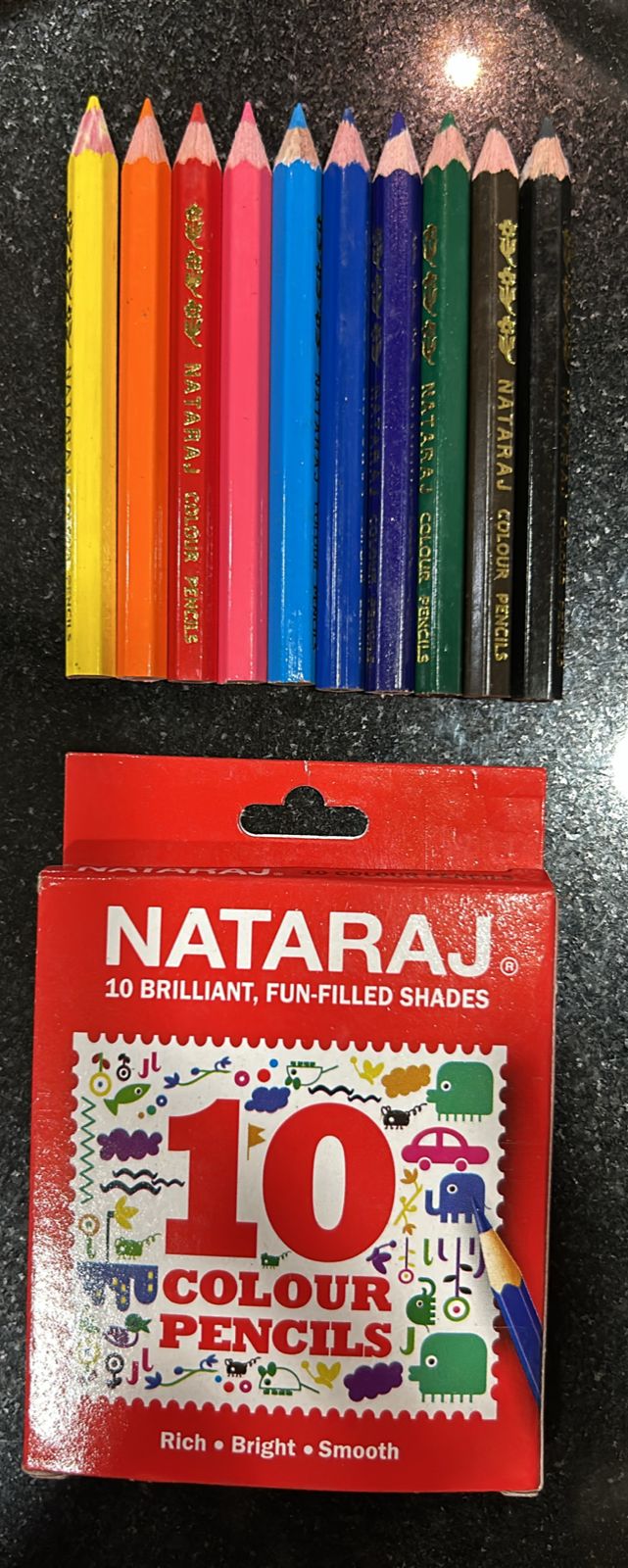 Nataraj  colour pencils small (10 piece )