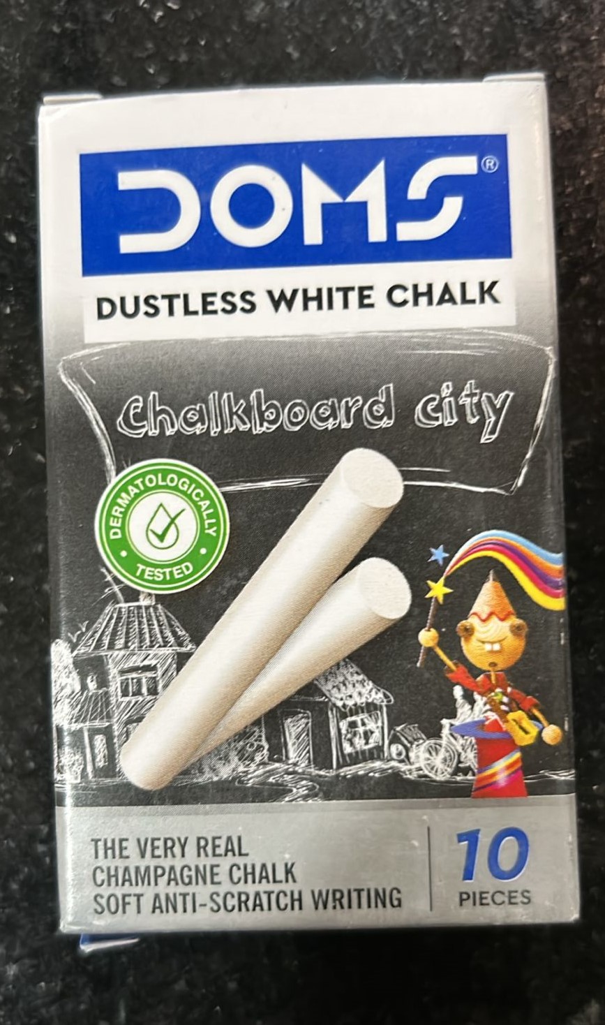 Dustless White Chalk Box / வெள்ளை சாக்பீஸ்